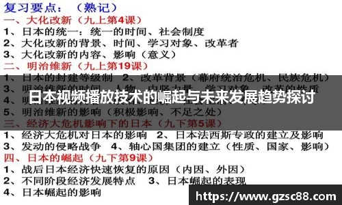 日本视频播放技术的崛起与未来发展趋势探讨