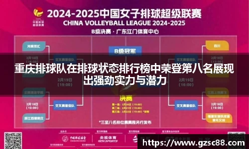 重庆排球队在排球状态排行榜中荣登第八名展现出强劲实力与潜力